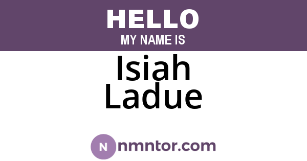 Isiah Ladue
