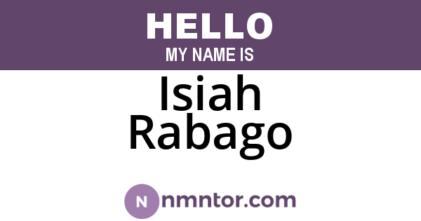 Isiah Rabago