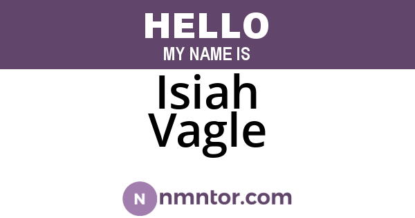 Isiah Vagle