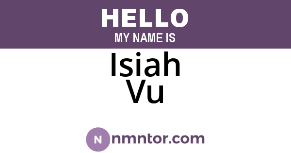 Isiah Vu