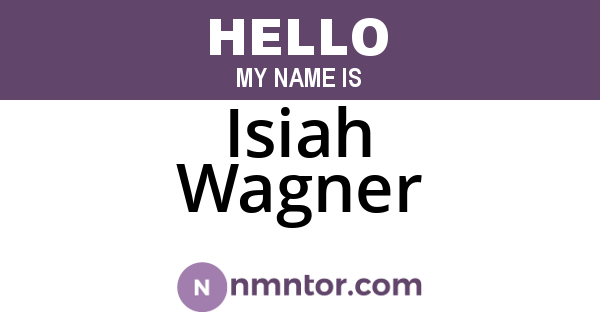 Isiah Wagner