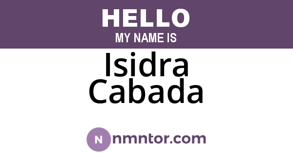Isidra Cabada