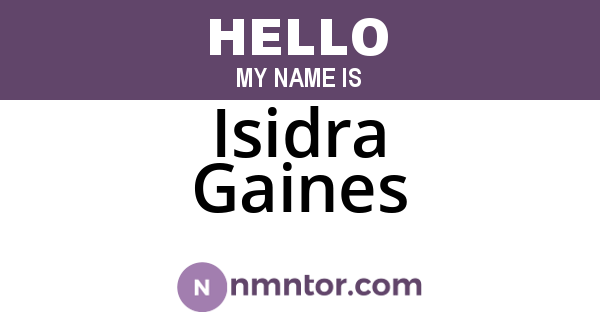 Isidra Gaines