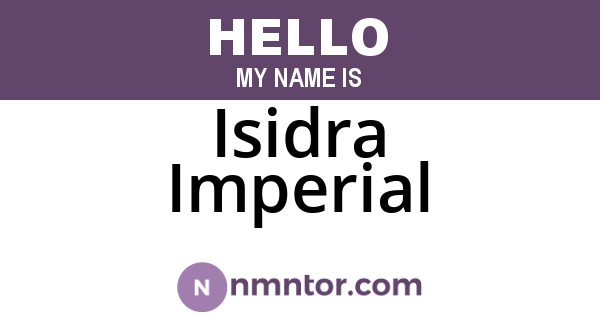 Isidra Imperial
