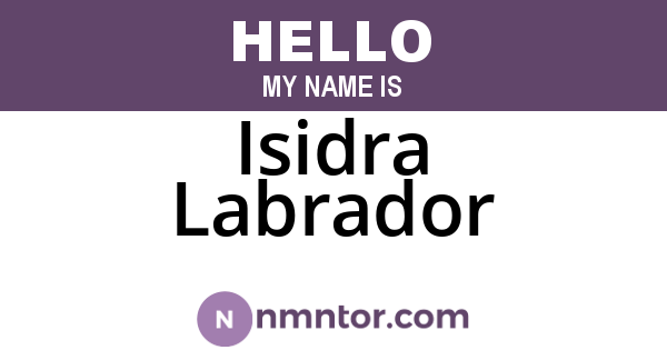 Isidra Labrador