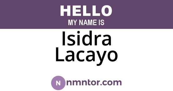 Isidra Lacayo