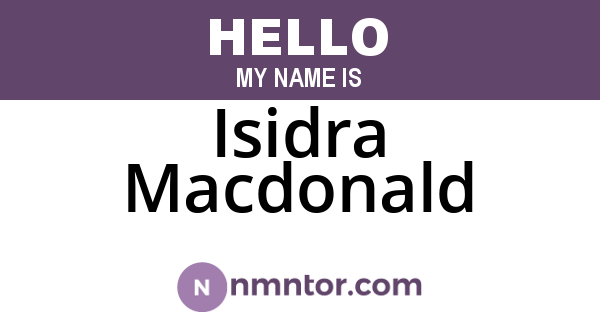 Isidra Macdonald