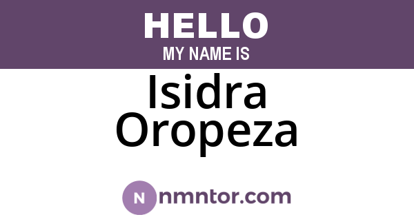 Isidra Oropeza