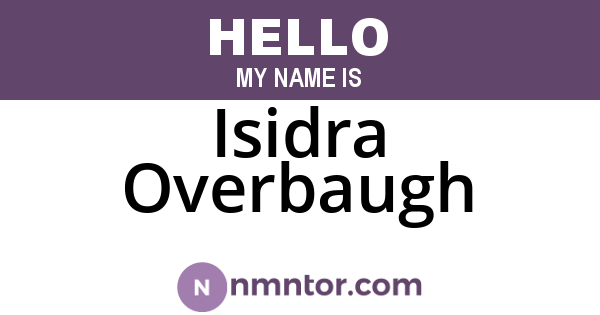 Isidra Overbaugh