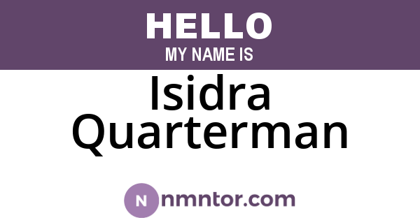Isidra Quarterman