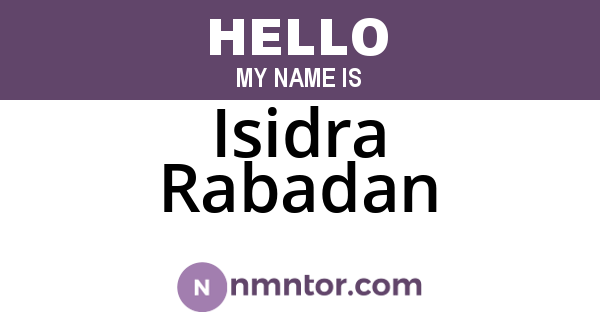 Isidra Rabadan