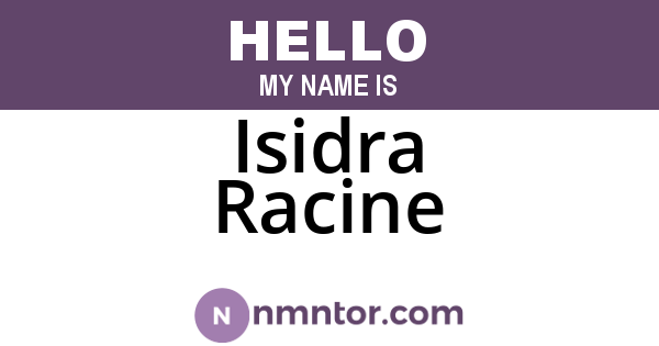 Isidra Racine