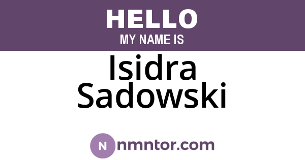 Isidra Sadowski
