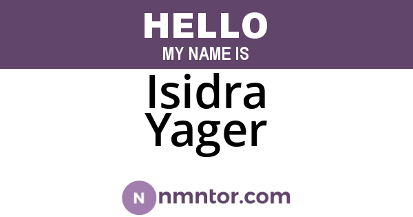 Isidra Yager