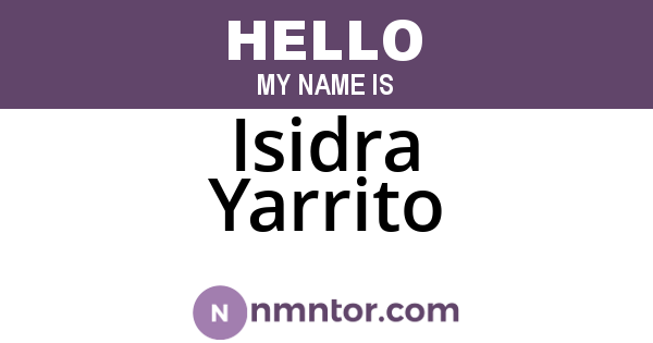 Isidra Yarrito