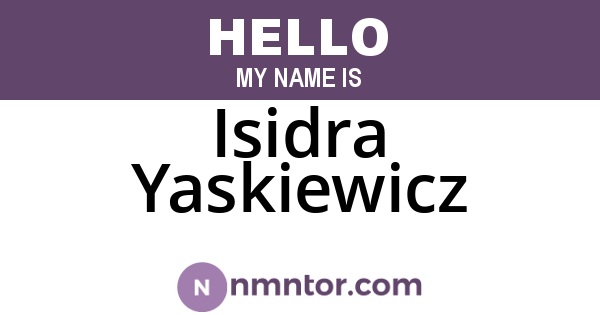 Isidra Yaskiewicz