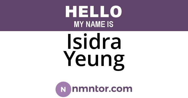 Isidra Yeung