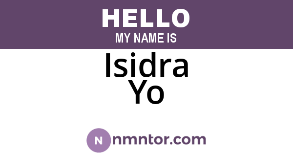 Isidra Yo