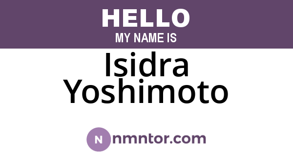 Isidra Yoshimoto