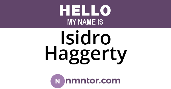 Isidro Haggerty