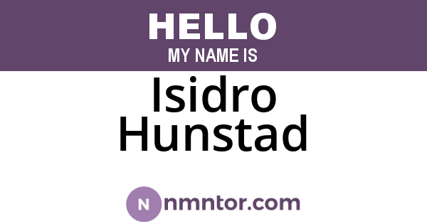 Isidro Hunstad