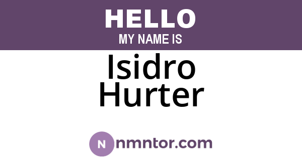 Isidro Hurter