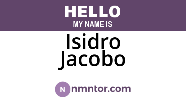 Isidro Jacobo