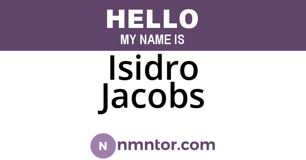 Isidro Jacobs