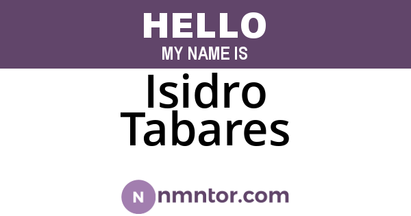 Isidro Tabares