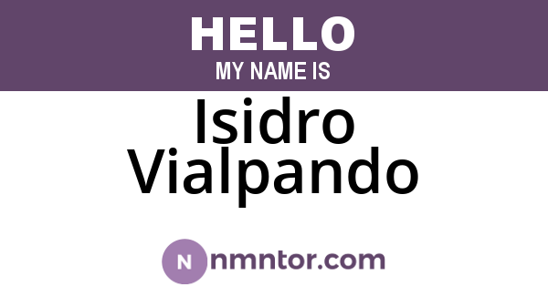 Isidro Vialpando