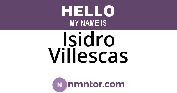 Isidro Villescas
