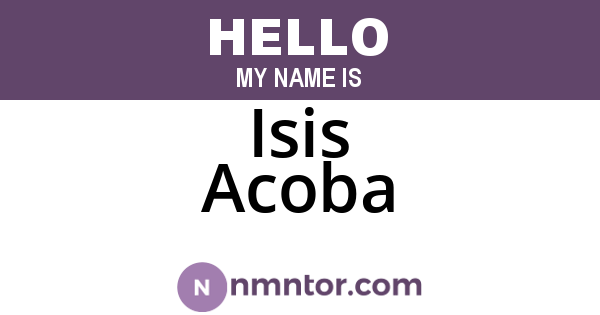 Isis Acoba