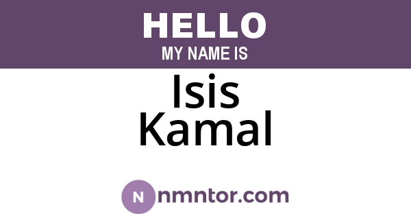 Isis Kamal