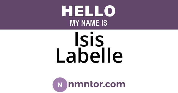 Isis Labelle
