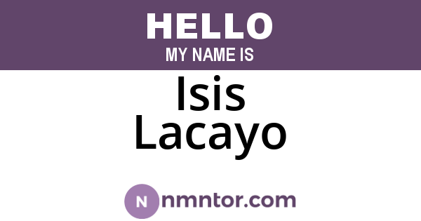 Isis Lacayo