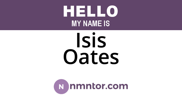 Isis Oates