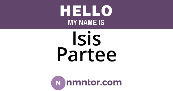 Isis Partee