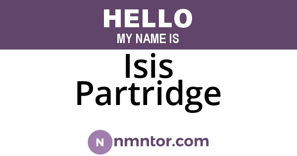 Isis Partridge