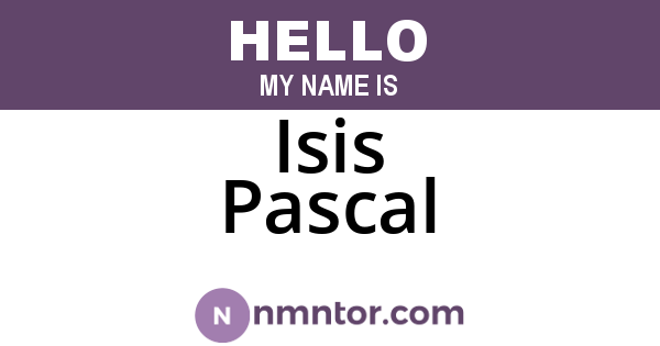 Isis Pascal