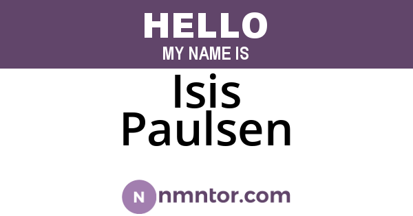 Isis Paulsen