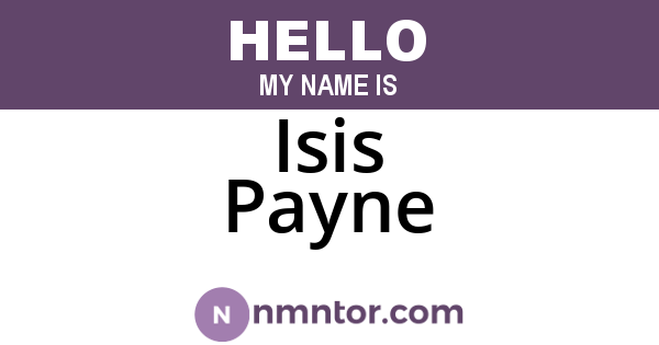 Isis Payne