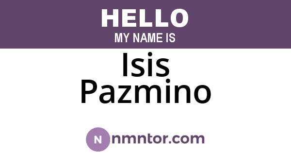 Isis Pazmino
