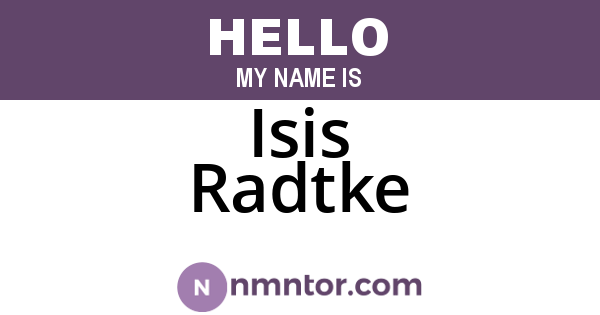 Isis Radtke