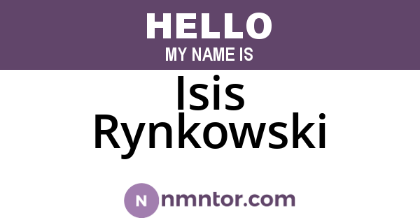 Isis Rynkowski