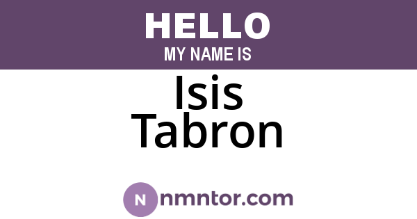 Isis Tabron