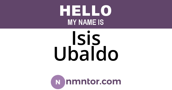 Isis Ubaldo