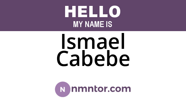 Ismael Cabebe