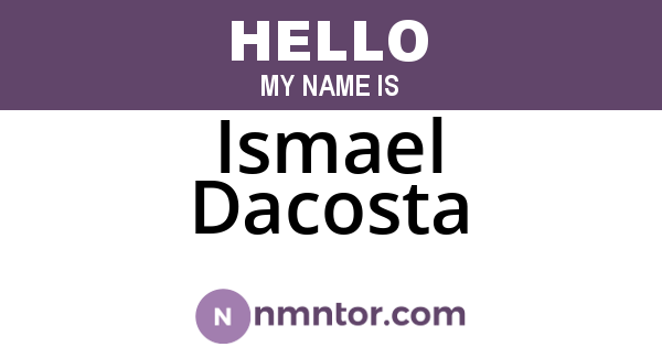 Ismael Dacosta