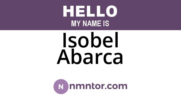 Isobel Abarca