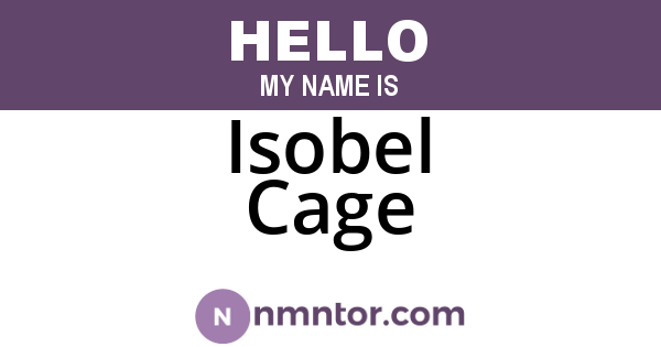 Isobel Cage